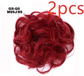 Europe, Japan, and South Korea popular hair bun fluffy natural drawstring curly hair ball head hair ring hair set female hair accessories chemical fiber hair Europe, Japan, and South Korea popular hair bun fluffy natural drawstring curly hair ball head hair ring hair set female hair accessories chemical fiber hair